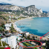 Участок  3 сотки у берега моря  100м пляж в Кацивелли. Вид фантастика!