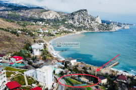 Участок  3 сотки у берега моря  100м пляж в Кацивелли. Вид фантастика!