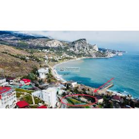 Участок  3 сотки у берега моря  100м пляж в Кацивелли. Вид фантастика!